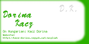 dorina kacz business card